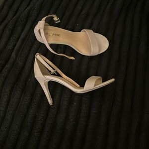 Nude open heels